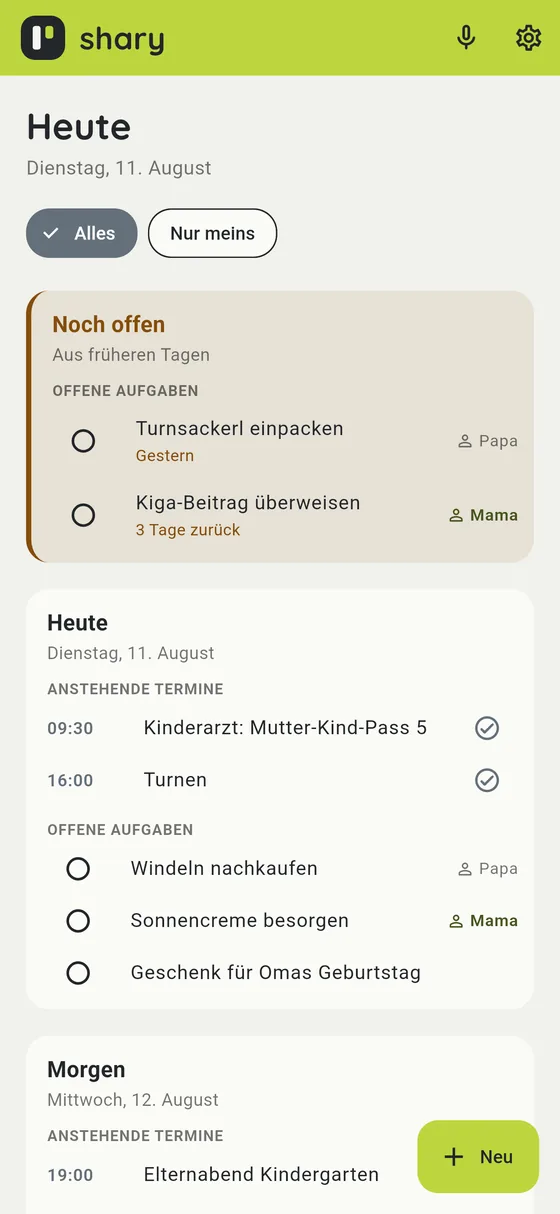 Alles, was heute ansteht