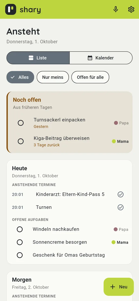Alles, was heute ansteht