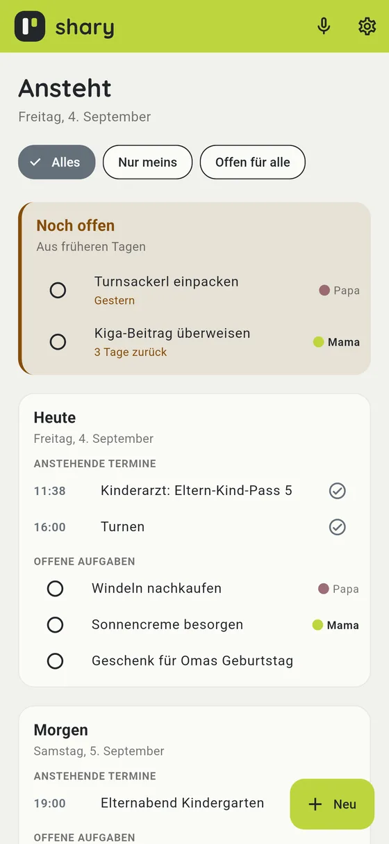 Alles, was heute ansteht