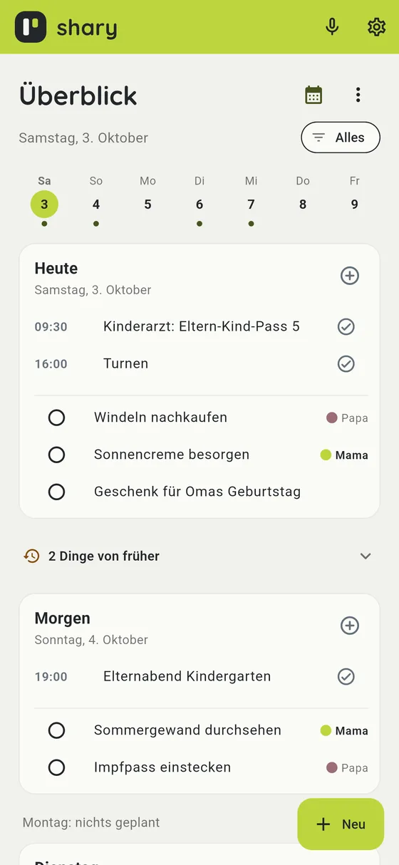 Alles, was heute ansteht